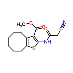 Methyl 2-[(cyanoacetyl)amino]-4,5,6,7,8,9-hexahydrocycloocta[b]thiophene-3-carboxylate Structure