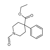 ethyl 1-formyl-4-phenylpiperidine-4-carboxylate结构式