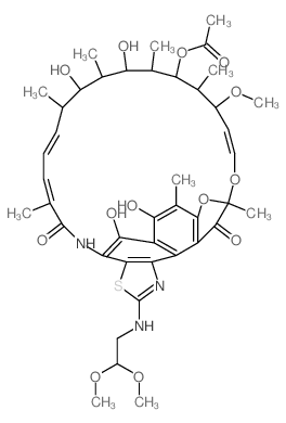 Rifamycin P,2'-[(2,2-dimethoxyethyl)amino]- (9CI)结构式