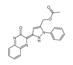 [5-(3-oxoquinoxalin-2-ylidene)-2-phenyl-1H-pyrazol-3-yl]methyl acetate Structure