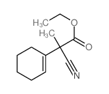 1-Cyclohexene-1-acetic acid, alpha-cyano-alpha-methyl-, ethyl ester结构式