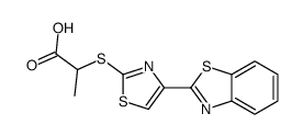 2-[[4-(1,3-benzothiazol-2-yl)-1,3-thiazol-2-yl]sulfanyl]propanoic acid Structure