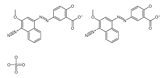 bis[4-[(3-carboxy-4-hydroxyphenyl)azo]-2-methoxynaphthalene-1-diazonium] sulphate structure