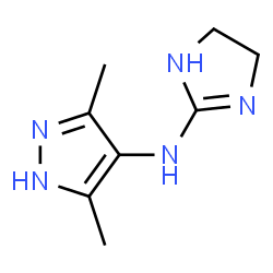 1H-Pyrazol-4-amine,N-(4,5-dihydro-1H-imidazol-2-yl)-3,5-dimethyl- Structure