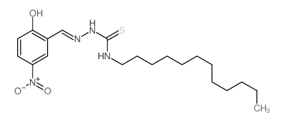 3-dodecyl-1-[[(E)-(3-nitro-6-oxo-1-cyclohexa-2,4-dienylidene)methyl]amino]thiourea结构式