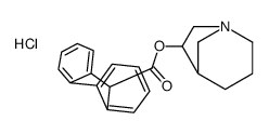 1-azoniabicyclo[3.2.1]octan-6-yl 9H-fluorene-9-carboxylate,chloride结构式