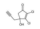 2,3-dichloro-4-hydroxy-4-(prop-2-ynyl)cyclopent-2-enone Structure