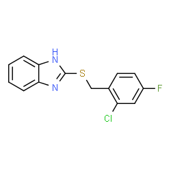 1H-BENZIMIDAZOLE, 2-[[(2-CHLORO-4-FLUOROPHENYL)METHYL]THIO]-结构式