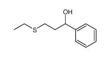 3-(ethylthio)-1-phenylpropan-1-ol结构式