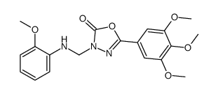 3-(((2-Methoxyphenyl)amino)methyl)-5-(3,4,5-trimethoxyphenyl)-1,3,4-ox adiazol-2(3H)-one Structure