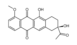 (R)-7,11-Dideoxydaunomycinone结构式