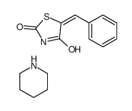 (5E)-5-benzylidene-1,3-thiazolidine-2,4-dione,piperidine结构式