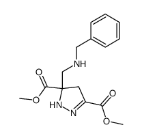 5-(Benzylamino-methyl)-4,5-dihydro-1H-pyrazole-3,5-dicarboxylic acid dimethyl ester结构式