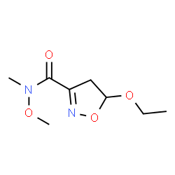 3-Isoxazolecarboxamide,5-ethoxy-4,5-dihydro-N-methoxy-N-methyl-(9CI) structure