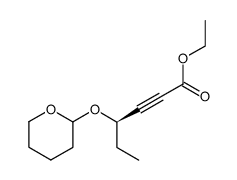 ethyl (4R)-4-((tetrahydro-2H-pyran-2-yl)oxy)hex-2-ynoate结构式