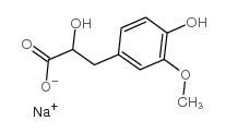 4-HYDROXY-3-METHOXYPHENYL-LACTIC ACID SODIUM SALT Structure