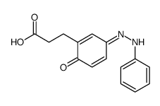 3-[6-oxo-3-(phenylhydrazinylidene)cyclohexa-1,4-dien-1-yl]propanoic acid Structure