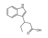 3-(1H-Indol-3-yl)-pentanoic acid结构式