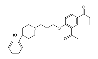 1-[3-acetyl-4-[3-(4-hydroxy-4-phenylpiperidin-1-yl)propoxy]phenyl]propan-1-one Structure