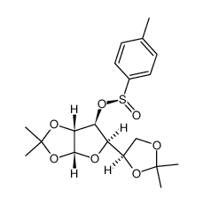 1,2:5,6-Di-O-isopropylidene-α-D-glucofuranosyl (-)-(S)-p-toluenesulfinate Structure
