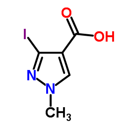 3-碘-1-甲基-1H-吡唑-4-甲酸结构式