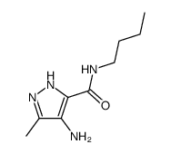 4-amino-N-butyl-3-methyl-1H-pyrazole-5-carboxamide Structure