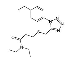 N,N-diethyl-3-[[1-(4-ethylphenyl)tetrazol-5-yl]methylsulfanyl]propanamide结构式