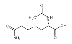 N-乙酰基-S-(氨基甲酰基乙基)-L-半胱氨酸结构式