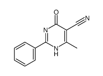 1,6-二氢-4-甲基-6-氧代-2-苯基- 5-嘧啶甲腈结构式