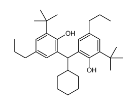 2-tert-butyl-6-[(3-tert-butyl-2-hydroxy-5-propylphenyl)-cyclohexylmethyl]-4-propylphenol Structure