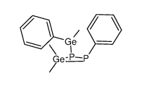 3,3-dimethyl-2-(dimethylphenylgermyl)-1-phenyl-1,2,3-diphosphagermolane结构式