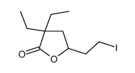 3,3-diethyl-5-(2-iodoethyl)oxolan-2-one结构式