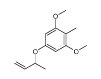 5-but-3-en-2-yloxy-1,3-dimethoxy-2-methylbenzene结构式