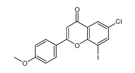 6-chloro-8-iodo-2-(4-methoxyphenyl)chromen-4-one结构式
