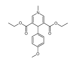 1-Methyl-4-(4-methoxyphenyl)-3,5-diethoxycarbonyl-1,4-dihydropyridine结构式