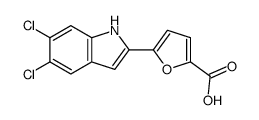 5-(5,6-dichloro-1H-indol-2-yl)furan-2-carboxylic acid Structure