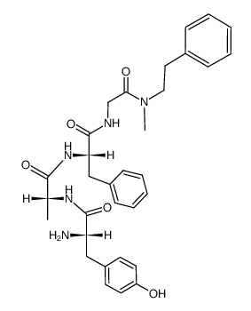 H-Tyr-D-Ala-Phe-Gly-NMe,(CH2)2-Ph结构式
