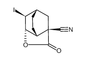 3-cyano-4-oxo-5-oxa-exo-10-iodotricyclo[4.3.1.03,7]decane结构式