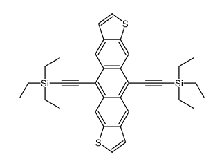 5,11-双(三乙基硅基乙炔基)蒽二噻吩结构式