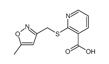 2-[[(5-METHYLISOXAZOL-3-YL)METHYL]THIO]NICOTINIC ACID structure