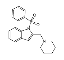 1-(phenylsulfonyl)-2-(piperidin-1-ylmethyl)-1H-indole结构式