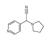 2-pyridin-4-yl-2-pyrrolidin-1-ylacetonitrile结构式