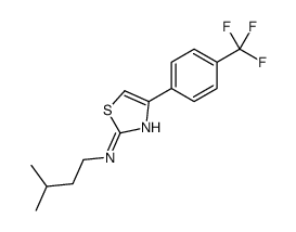 N-(3-methylbutyl)-4-[4-(trifluoromethyl)phenyl]-1,3-thiazol-2-amine结构式