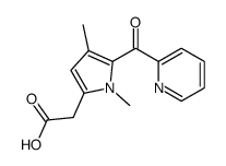 2-[1,4-dimethyl-5-(pyridine-2-carbonyl)pyrrol-2-yl]acetic acid Structure