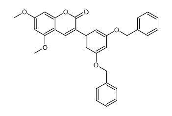 3-(3,5-dibenzyloxyphenyl)-5,7-dimethoxy-2H-1-benzopyran-2-one结构式