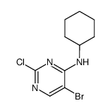 5-溴-2-氯-N-环己基嘧啶-4-胺结构式