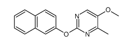 Pyrimidine, 5-methoxy-4-methyl-2-(2-naphthalenyloxy)结构式