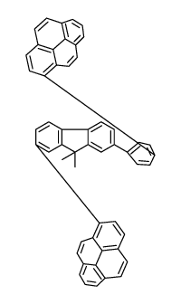 1-[4-(9,9-dimethyl-7-pyren-1-ylfluoren-2-yl)phenyl]pyrene结构式