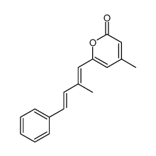 4-Methyl-6-<(1E,3E)-2-methyl-4-phenyl-1,3-butadien-1-yl>-2H-pyran-2-on Structure