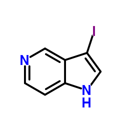 3-碘-1H-吡咯并[3,2-c]吡啶结构式